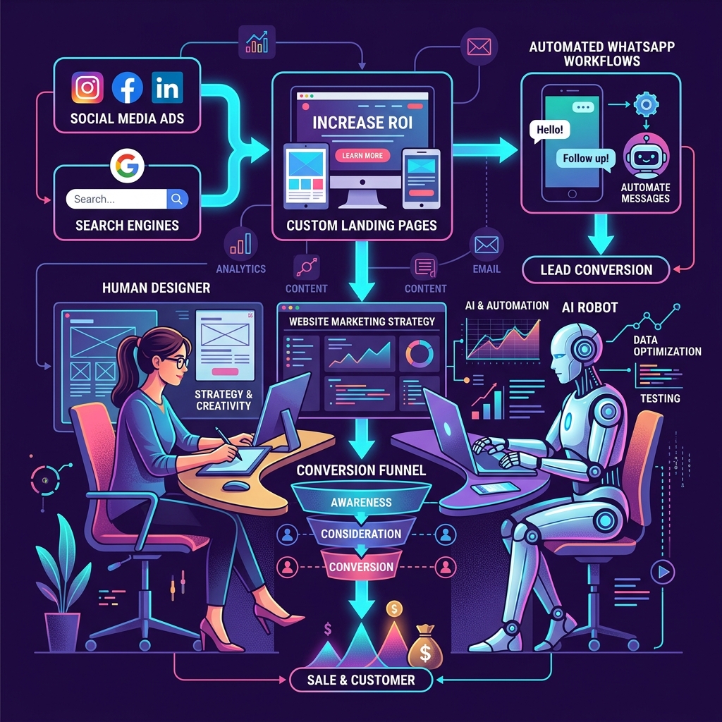 Website Strategy and Funnels illustration