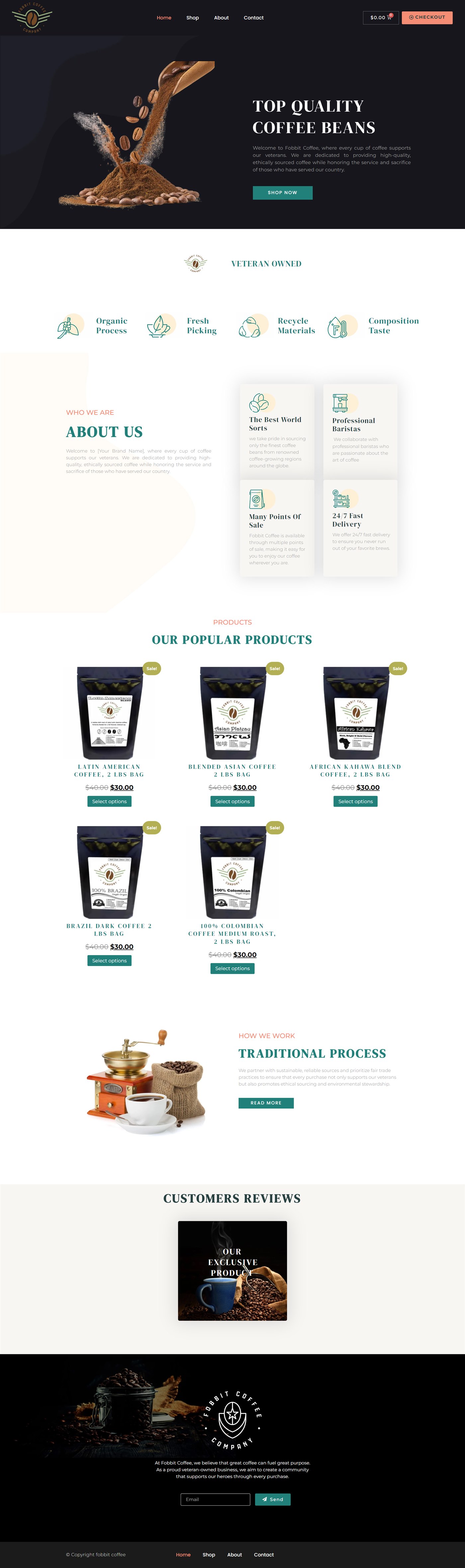 Fobbit Coffee Website
