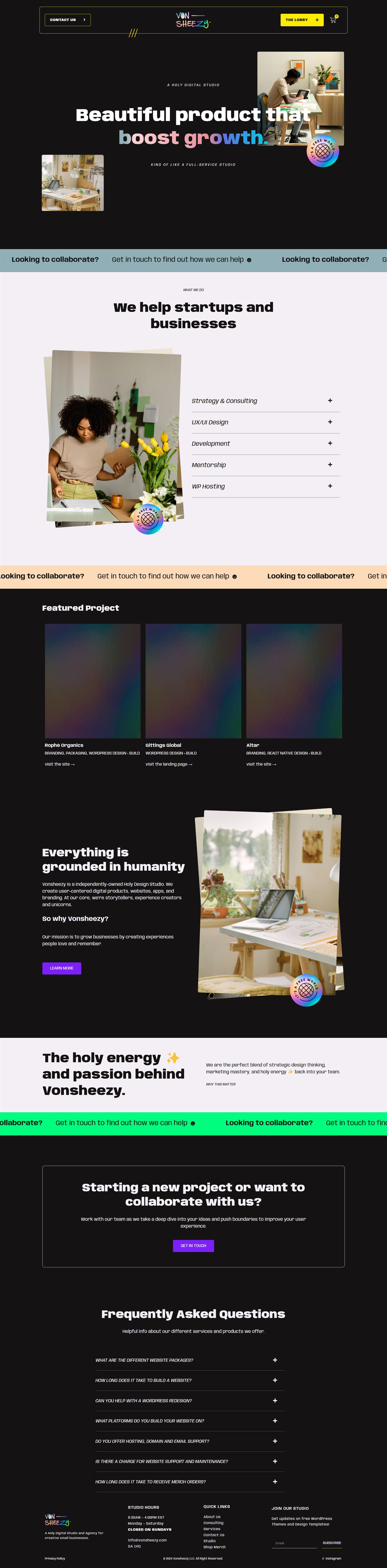 Vonsheezy Creator Website