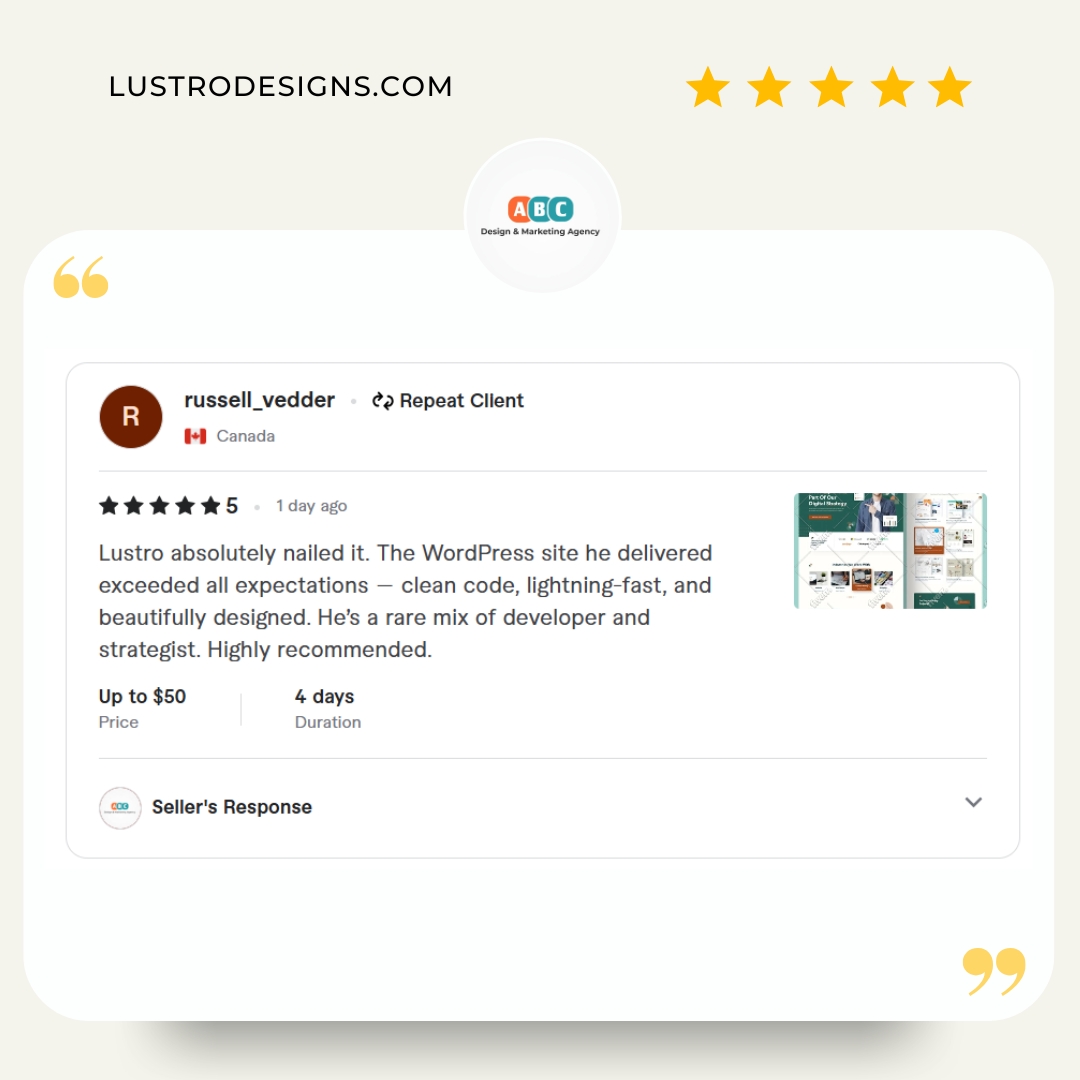Client review screenshot