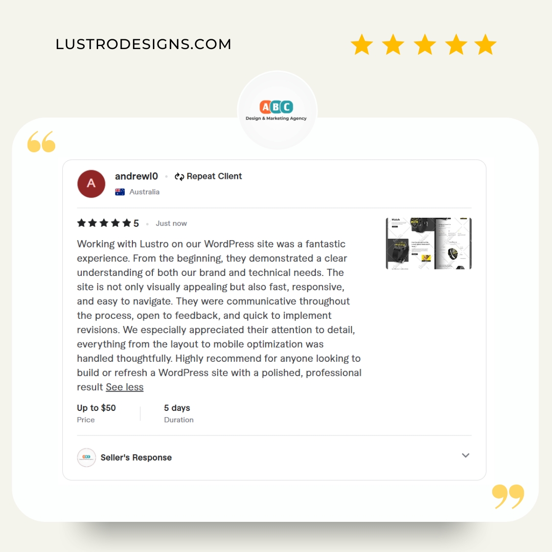 Client review screenshot