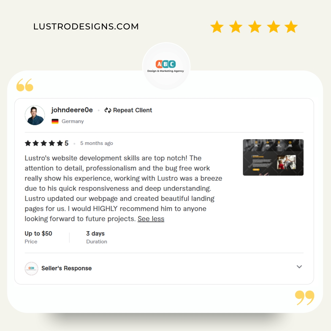 Client review screenshot